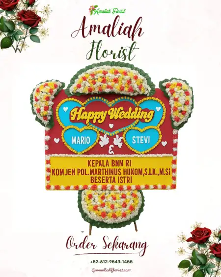 Papan Bunga Pernikahan Jambusari